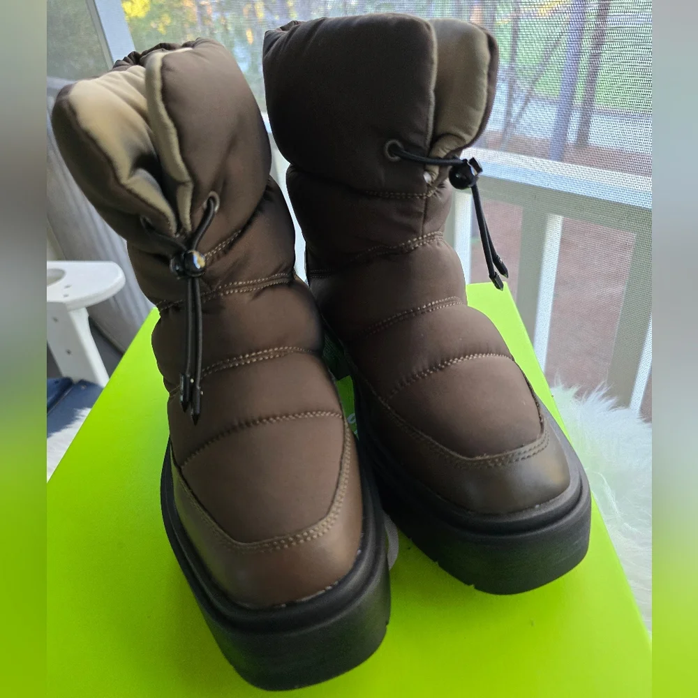 🤎Sam Edelman Lakyn Nylon Snow Brown Boots